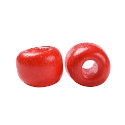 8/0 Baking Paint Glass Seed Beads&nbsp;SEED-US0001-04-3mm
