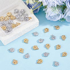 40Pcs 2 Colors 304 Stainless Steel Charms. Paw Print&nbsp;STAS-HY0002-10