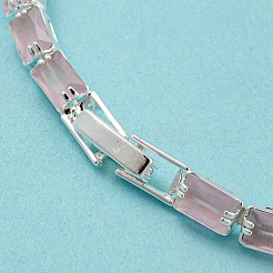 Rack Plating Brass Rectangle Link Chain Bracelet&nbsp;BJEW-Q771-05S