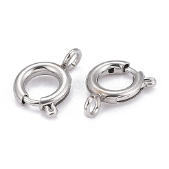 Non-Tarnish 304 Stainless Steel Spring Ring Clasps&nbsp;STAS-F224-02P-C