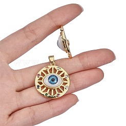 4Pcs Brass Micro Pave Colorful Cubic Zirconia Pendants&nbsp;ZIRC-SZ0001-71