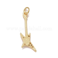 Rack Plating Brass Clear Cubic Zirconia Pendants&nbsp;KK-M229-44G