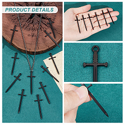 14Pcs 304 Stainless Steel Pendants&nbsp;STAS-UN0051-31