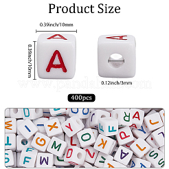 40OPcs Acrylic Horizontal Hole Letter Beads&nbsp;SACR-PA0001-07B