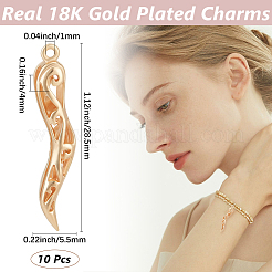 10Pcs Brass Pendants&nbsp;KK-BBC0017-56