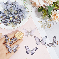 40Pcs 8 Colors Luminous Cloth & Resin Butterfly Ornament Accessories&nbsp;DIY-SP0006-24