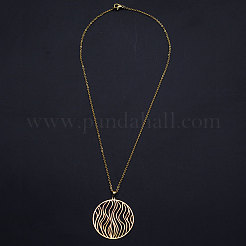 201 Stainless Steel Pendant Necklaces&nbsp;NJEW-S105-JN603-45-2