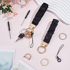 Alloy Polyester Keychains Clasps Making&nbsp;KEYC-WH0021-105