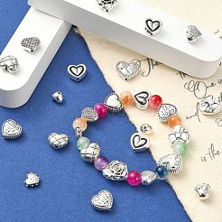60Pcs 12 Styles Tibetan Style Alloy Beads&nbsp;FIND-CJ0002-28B