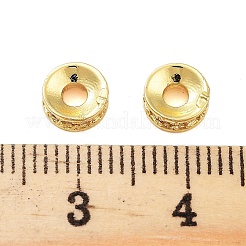 Rack Plating Brass Clear Cubic Zirconia Beads&nbsp;KK-A379-10G