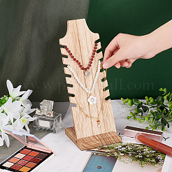 Wooden Slant Back Necklace Display Board&nbsp;NDIS-WH0016-04B-03