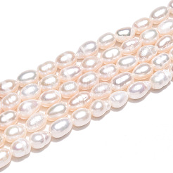 Natural Cultured Freshwater Pearl Beads Strands&nbsp;PEAR-N012-04U