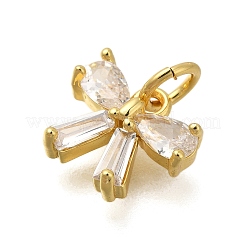 Rack Plating Brass Micro Pave Cubic Zirconia Charms&nbsp;KK-I716-22G-01