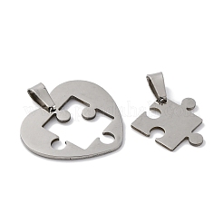 201 Stainless Steel Split Pendants&nbsp;STAS-Q342-30P