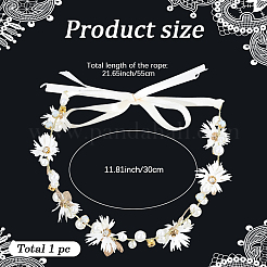 1Pc Simple Crystal Beaded Handmade Hairband for Bride Wedding Bridal Veil Hair Accessories Hair Vine&nbsp;OHAR-CY0001-22