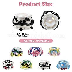 7Pcs 7 Styles Opaque Acrylic Beads&nbsp;ACRC-FS0001-04