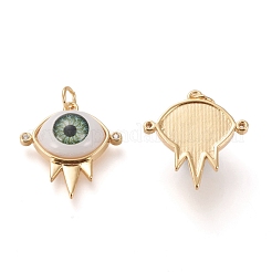 Brass Cubic Zirconia Pendant&nbsp;ZIRC-L098-007G
