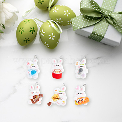 60Pcs 6 Style Music Theme Opaque Resin Pendants&nbsp;RESI-DC0001-06