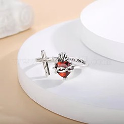 Adjustable Zinc Alloy and Rhinestone Cuff Open Rings&nbsp;FS-WG77EFF-01