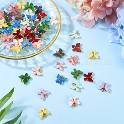 54Pcs 9 Colors Acrylic Alloy Pendants&nbsp;MACR-TA0001-60