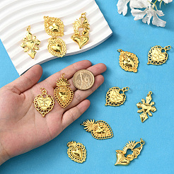12Pcs 6 Styles Alloy Pendants&nbsp;FIND-SC0017-32