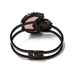 Natural Labradorite & Rose Quartz Bangles&nbsp;BJEW-G679-02R