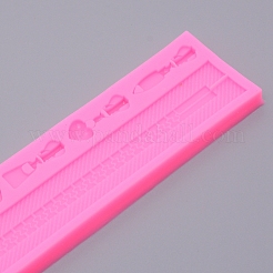 Zipper Shape Fondant Molds&nbsp;DIY-WH0210-18