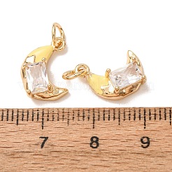 Brass Pave Clear Cubic Zirconia with Enamel Charms&nbsp;CU-K002-47G-M