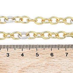 Two Tone Brass Cable Chain Necklaces&nbsp;KK-C251-35GP