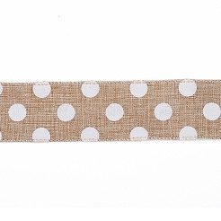 Polyester Imitation Linen Wrapping Ribbon&nbsp;DIY-P012-03A