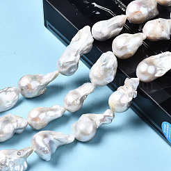 Natural Baroque Pearl Keshi Pearl Beads Strands&nbsp;A22R9011-01
