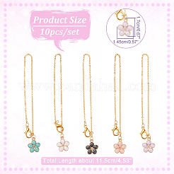 10Pcs 5 Style Alloy Enamel Wine Glass Charms&nbsp;HJEW-AB00065