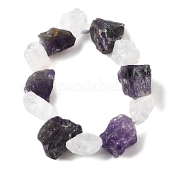 Natural Quartz Crystal and Amethyst Beads Strands&nbsp;G-S386-C14