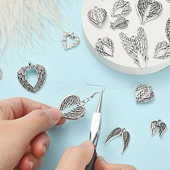 100Pcs 10 Styles Tibetan Style Alloy Charms&nbsp;TIBEP-CJ0002-42