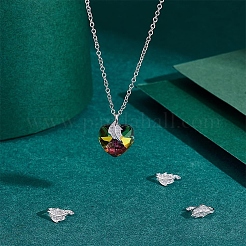 4Pcs 925 Sterling Silver Micro Pave Cubic Zirconia Pendant Bails&nbsp;FIND-PH0022-34