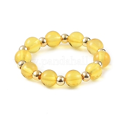 Natural Amber Finger Rings for Women&nbsp;RJEW-JR01087-01