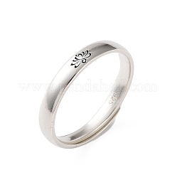 925 Sterling Silver Adjustable Finger Rings&nbsp;RJEW-H252-01P