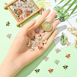 50Pcs Alloy Enamel Charms&nbsp;ENAM-YW0006-26