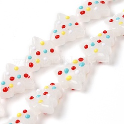Handmade Bumpy Glass Beads Strands&nbsp;LAMP-F032-08I