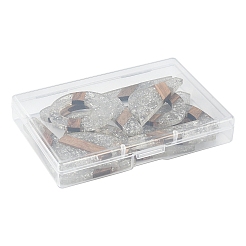 20Pcs 10 Styles Transparent Resin & Walnut Wood Big Pendants&nbsp;RESI-YW0001-31