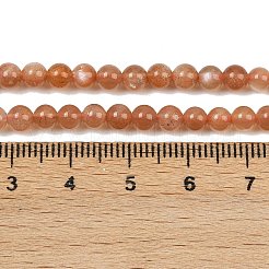 Natural Sunstone Beads Strands&nbsp;G-G066-4mm