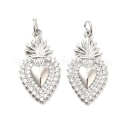 Rack Plating Brass Micro Pave Cubic Zirconia Pendants&nbsp;KK-K270-22P
