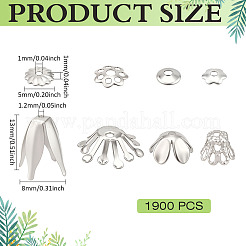 8 Styles Iron Bead Caps&nbsp;IFIN-ME0001-25