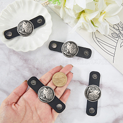 6Pcs Alloy with Imitation Leather Scarf Clips&nbsp;AJEW-CL0004-82B