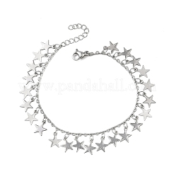 304 Stainless Steel Charm Bracelets for Women&nbsp;BJEW-D466-06P