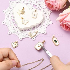 7Pcs 7 Styles Brass Pave Shell Charms&nbsp;KK-CJ0003-96