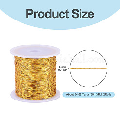 2 Rolls Round PET Metallic Thread&nbsp;MCOR-TADJ0001-01B-01