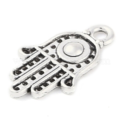 Hamsa Hand/Hand of Fatima/Hand of Miriam Tibetan Style Alloy Pendants&nbsp;TIBEP-R344-01AS-LF