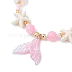 2Pcs 2 Colors Resin Charm Bracelets&nbsp;BJEW-MZ00281