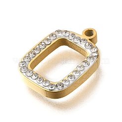 304 Stainless Steel Square Pendants&nbsp;STAS-Q348-13B-G